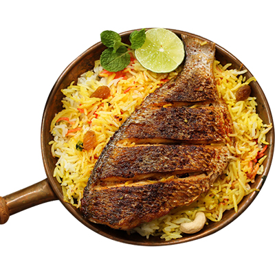 "Fish Biryani (My Friends Circle Restaurant) - Click here to View more details about this Product